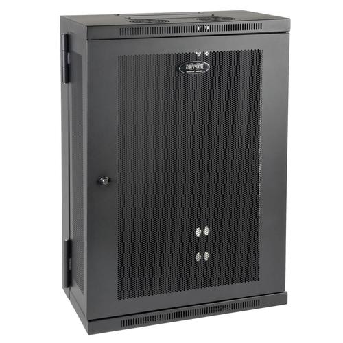 Tripp Lite SRW18US13 SmartRack 18U Low-Profile Patch-Depth Wall-Mount Half-Height Rack Enclosure, Hinged Back