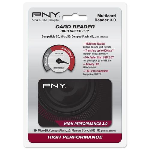 PNY High Performance Reader 3.0 card reader USB 3.2 Gen 1 (3.1 Gen 1) Black