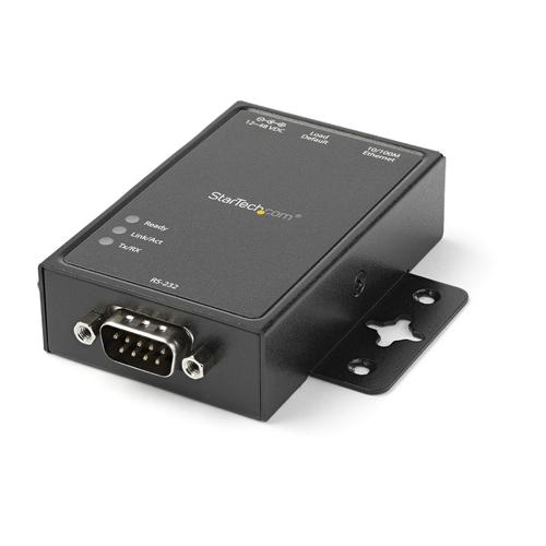 StarTech.com 1-Port Serial-to-IP Ethernet Device Server - RS232 - DIN Rail and Surface Mountable - Aluminum