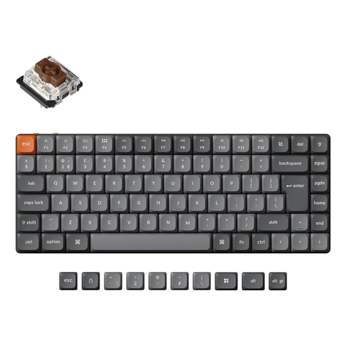 Keychron K3 Max keyboard Universal USB + RF Wireless + Bluetooth QWERTY UK English Grey