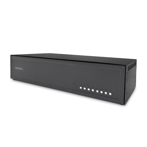 StarTech.com Secure 8-Port Dual-Monitor KVM Switch, DisplayPort, 4K 30Hz, NIAP 4.0 Desktop KVM, Metal Housing, Made in the USA