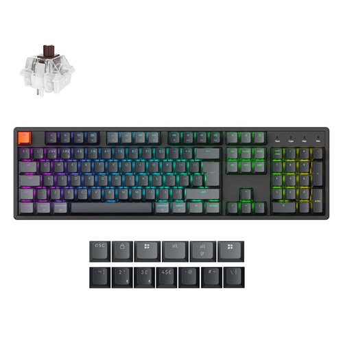 Keychron K10 Version 2 keyboard Universal USB + Bluetooth QWERTY English Black, Grey
