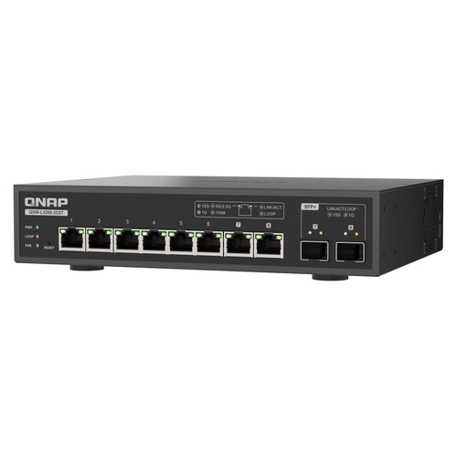 QNAP QSW-L3208-2C6T network switch Managed 10G Ethernet (100/1000/10000) Desktop Black