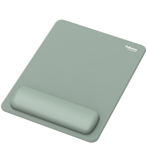 Fellowes Breyta XL Mouse Mat Wrist Rest XL Mouse Pad Wrist Support with Antibacterial Protection Ergonomic Mouse Mat Sage