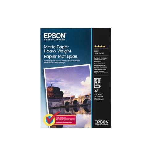 Epson Matte Paper Heavy Weight, DIN A3, 167g/m, 50 Sheets