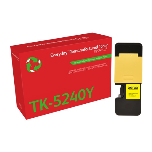 Everyday Remanufactured Everyday Yellow Remanufactured Toner by Xerox compatible with Kyocera TK-5240Y, Standard capacity