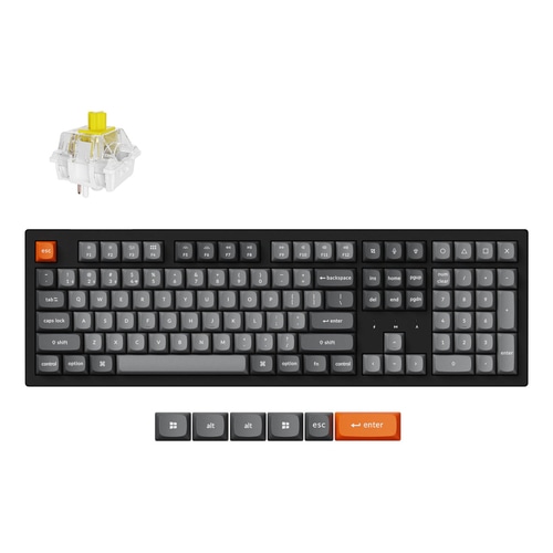 Keychron K10 Max keyboard Universal USB + RF Wireless + Bluetooth QWERTY UK English Black