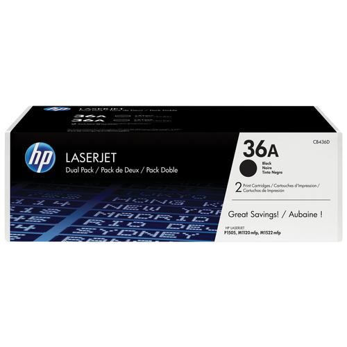 HP 36A 2-pack Black Original LaserJet Toner Cartridges