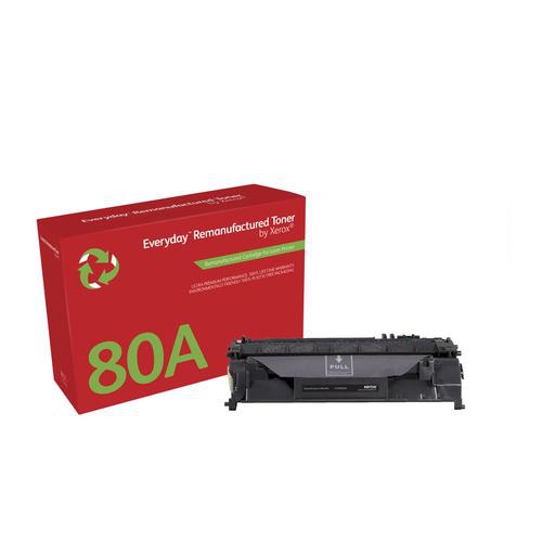 Everyday Remanufactured Toner replaces HP 80A (CF280A), Standard Capacity