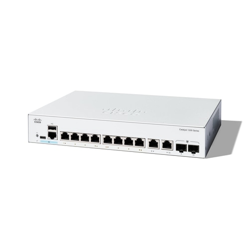 Cisco Catalyst 1200-8T-E-2G Smart Switch, 8 Port GE, Ext PS, 2x1GE Combo, Limited Lifetime Protection (C1200-8T-E-2G)