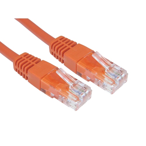 Cables Direct UTP CAT5e 0.5m networking cable Orange U/UTP (UTP)
