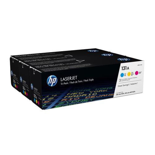 HP 131A 3-pack Cyan/Magenta/Yellow Original LaserJet Toner Cartridges