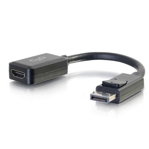 C2G 8in DisplayPort Male to HDMI Female Adapter Converter - Black