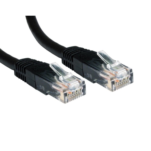 Cables Direct Cat6 2m networking cable Black U/UTP (UTP)