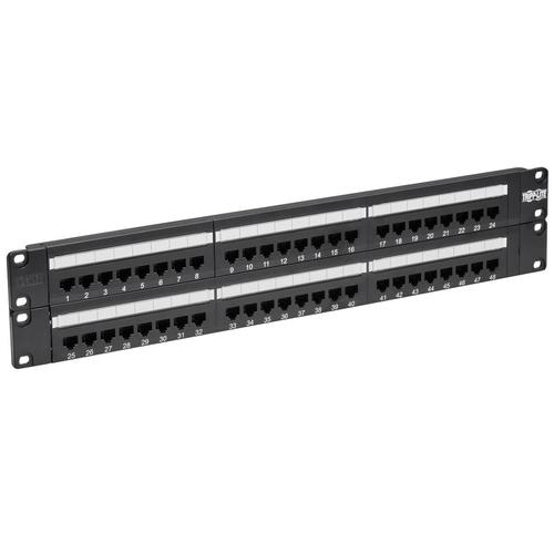 Tripp Lite N252-048 48-Port 2U Rack-Mount Cat6/Cat5 110 Patch Panel, 568B, RJ45 Ethernet, TAA