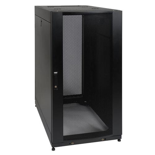 Tripp Lite SR25UBSP1 25U SmartRack Standard-Depth Half-Height Rack Enclosure, Doors, Side Panels, Shock Pallet