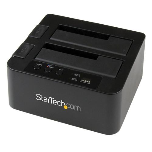 StarTech.com Dual Bay Hard Drive Duplicator, Standalone USB 3.0 (5 Gbps) / eSATA to 2.5/3.5 SATA III HDD/SSD Cloner/Copier, Hard Drive Docking Station, Hard Disk Cloner