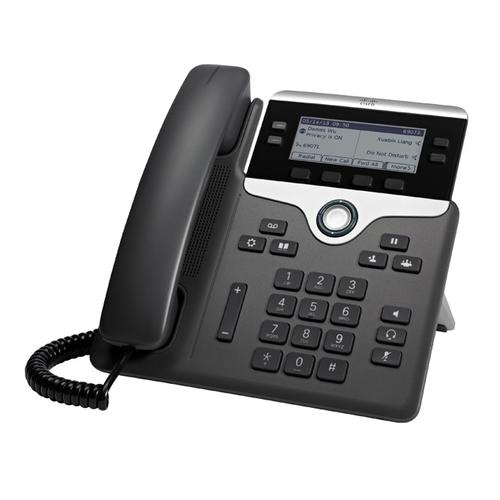Cisco 7841, Refurbished IP phone Black, Silver 4 lines LCD