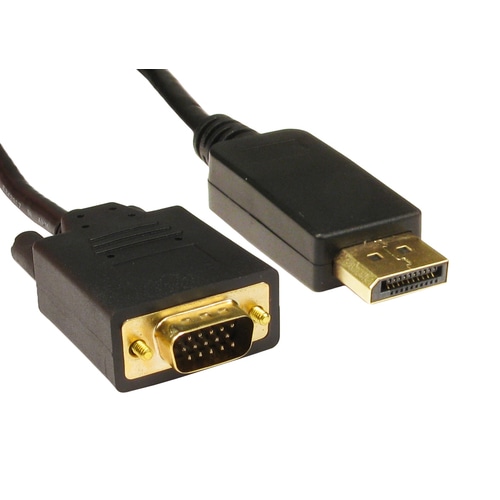 Cables Direct HDHDPORT-VGA-2M video cable adapter VGA (D-Sub) DisplayPort Black