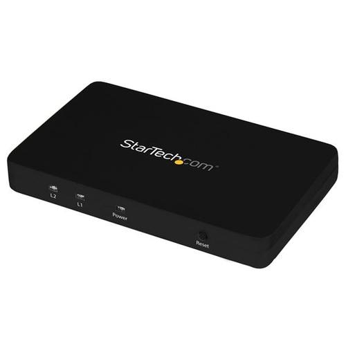 StarTech.com 4K HDMI 2-Port Video Splitter  1x2 HDMI Splitter w/ Solid Aluminum Housing  4K 30Hz