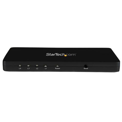 StarTech.com 4K HDMI 4-Port Video Splitter  1x4 HDMI Splitter w/ Solid Aluminum Housing  4K 30Hz