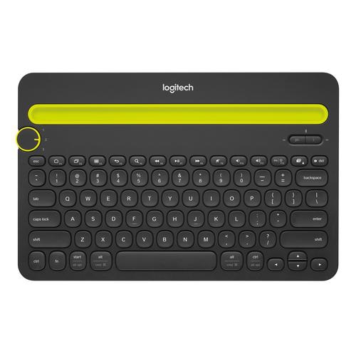 Logitech K480 Black, Green Bluetooth QWERTZ Swedish