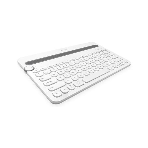 Logitech K480 Grey, White Bluetooth QWERTZ Swiss