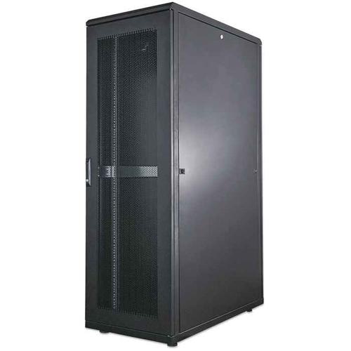 Intellinet Network Cabinet, Free Standing (Standard), 42U, Usable Depth 123 to 773mm/Width 703mm, Black, Flatpack, Max 1500kg, Server Rack, IP20 rated, 19, Steel, Multi-Point Door Lock, One Lock Per Side Panel, Three Year Warranty