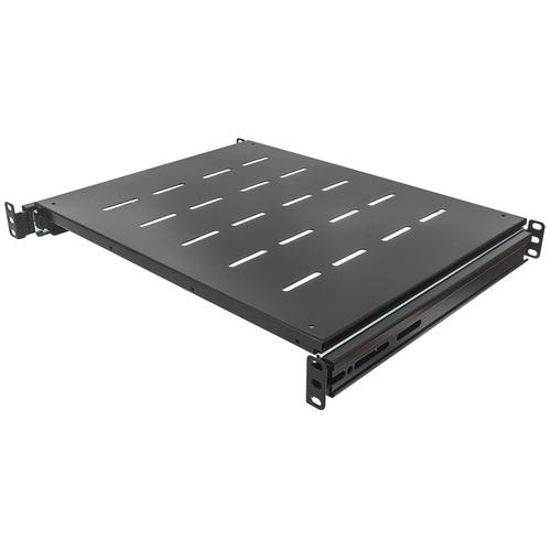 Intellinet 19 Sliding Shelf, 1U, For 600 to 800mm Depth Cabinets & Racks, shelf depth 350mm, Black