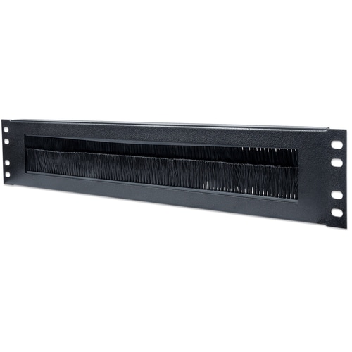 Intellinet 19 Cable Entry Panel, 2U, with Brush Insert, Black