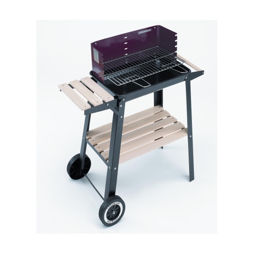 LANDMANN 0566 Schwarz Holzkohle-Grillwagen Barbecue Cart Charcoal (fuel) Black, Bordeaux