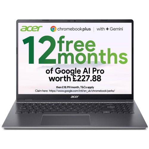 Acer Chromebook Plus 516 CB516-1H - 16, WUXGA (1920x1200), i3-1315U CPU, 8GB, 128GB UFS, ChromeOS