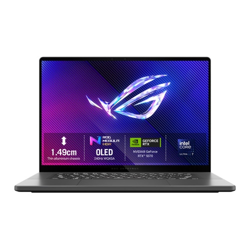 ASUS ROG Zephyrus G16 GU605CP-QR027W Intel Core Ultra 7 255H Laptop 40.6 cm (16) 2.5K 16 GB LPDDR5x-SDRAM 1 TB SSD NVIDIA GeForce RTX 5070 Laptop GPU Wi-Fi 7 (802.11be) Windows 11 Home Grey