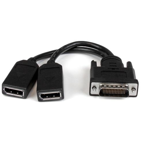 StarTech.com 8 (20 cm) DMS-59 to Dual DisplayPort Adapter Cable - 4K x 2K Video - LFH DMS 59 pin (M) to 2x DisplayPort 1.2 (F) Splitter Y Cable - LFH Graphics Card to Dual DP Monitors