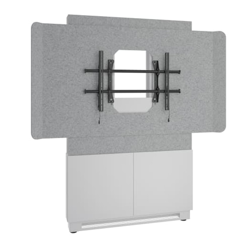 Middle Atlantic Products Forum Floor-to-Wall Mounted 48 (2-Bay) Display Stand for (1) 65 to 75 Display, Light Finish