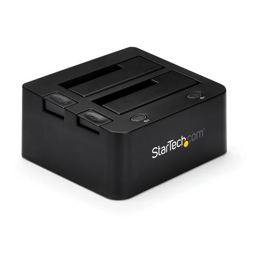 StarTech.com Dual-Bay USB 3.0 to SATA and IDE Hard Drive Docking Station, USB Hard Drive Dock, External 2.5/3.5 SATA I/II/III and IDE (40 pin) SSD/HDD Docking Station, Hot-Swap Hard Drive Bays, Top-Loading