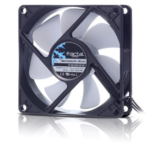 Fractal Design Silent Series R3 80 mm Computer case Fan 8 cm Black, White