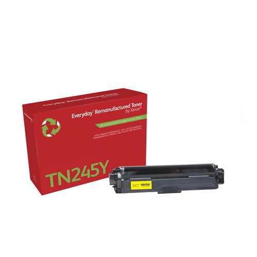 Everyday Remanufactured Toner replaces Brother TN245Y, High Capacity