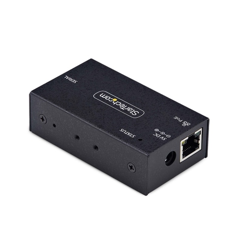 StarTech.com 1-Port Serial to Ethernet Adapter, 802.3af PoE IP Serial Device Server For Remote RS232 Devices, Wall/DIN Rail Mountable, RJ45 LAN to DB9 Serial Converter