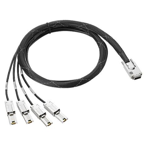 HP K2R10A Serial Attached SCSI (SAS) cable 4 m Black, Silver
