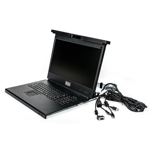 Vertiv Avocent LRA185KMM-001 rack console 48.3 cm (19) 1366 x 768 pixels Plastic, Steel Black 1U