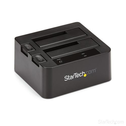 StarTech.com Dual-Bay USB 3.1 to SATA Hard Drive Docking Station, USB 3.1 (10 Gbps) Hard Drive Dock, External 2.5/3.5 SATA I/II/III SSD/HDD Docking Station, Hot-Swap Hard Drive Bay, Top-Loading