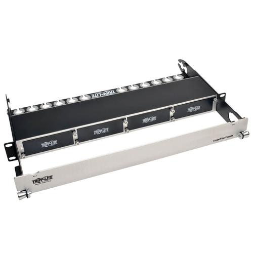 Tripp Lite N484-01U Copper/Fiber Enclosure for 4 High-Density Cassettes, 1U