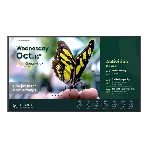 BenQ ST6504 Digital signage flat panel 165.1 cm (65) LCD 350 cd/m 4K Ultra HD Black Built-in processor Android 18/7