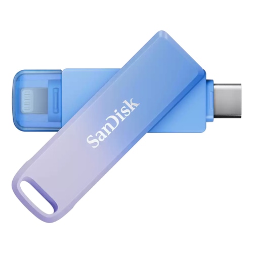 SanDisk Creator Phone Drive USB flash drive 256 GB USB Type-C / Lightning 3.2 Gen 1 (3.1 Gen 1) Blue, Lilac