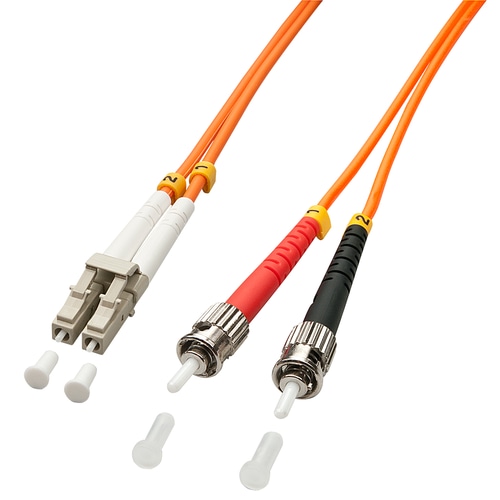 Lindy 15m OM2 LC - ST Duplex fibre optic cable Orange