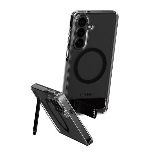 PanzerGlass CARE by  Case Transparent w. Black Kickstand & Qi Samsung Galaxy S26+