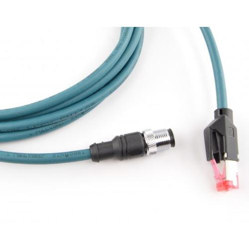 Datalogic CAB-ETH-M03 M12-IP67 networking cable Blue 3 m