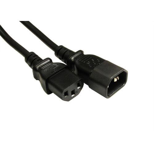 Cables Direct IEC Extension Cable C13 / C14 Black 5 m C13 coupler C14 coupler