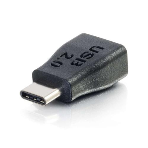 C2G USB 2.0 USB-C to USB Micro-B Adapter Converter M/F - Black
